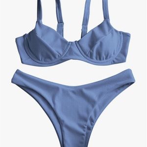 Ribbed high waist bikini